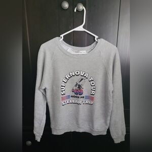 NWT Wildfox Gray Supernova Tour Women's Sweatshirt XS